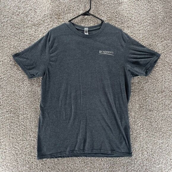 Rick Erwin's Shirt Adult Large Grey Employee Uniform Cotton Casual Logo Gildan - Picture 1 of 11
